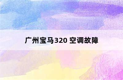 广州宝马320 空调故障